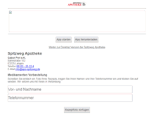 Tablet Screenshot of apo-spitzweg.de